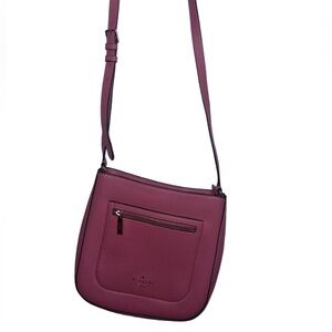 Pink Kate Spade Multiple Compartment Leather Crossbody Leila Purse